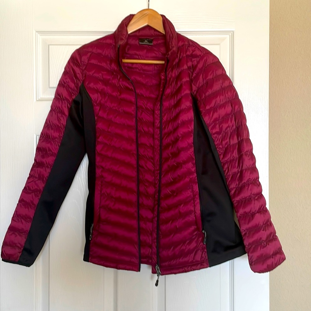 Burgundy/Black Puffer Jacket